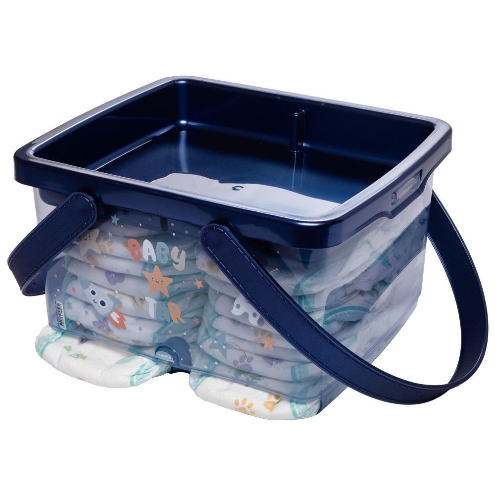 Caixa Porta Fraldas Enxoval Trocador Astronauta Plasútil em Oferta na Shopee