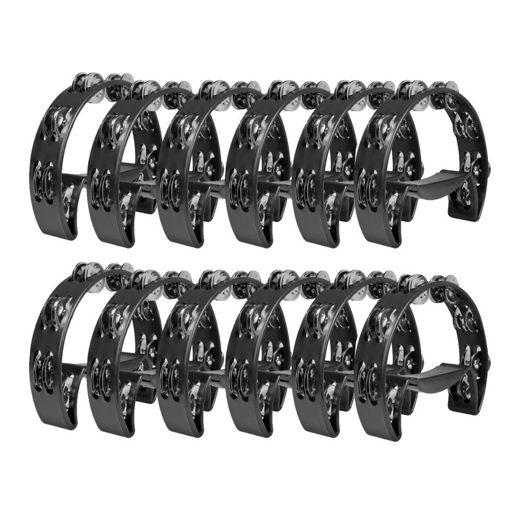 Kit 14 Meia Lua Pandeirola Pandeiro Preto Profissional ProFire em Oferta na Shopee