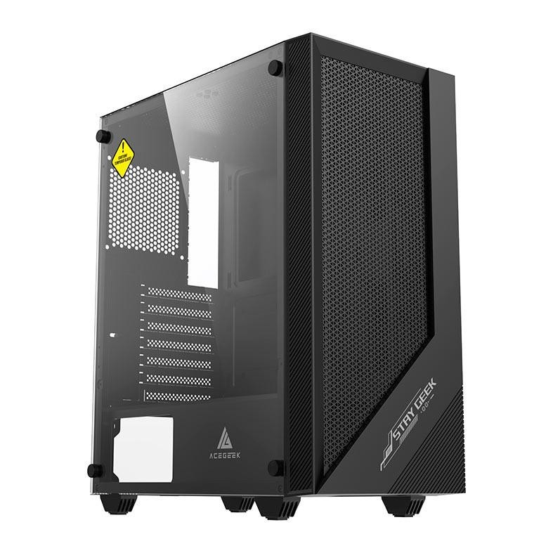Gabinete Gamer Acegeek Utopia K445, Mid-Tower, Lateral de Vidro, Preto, AG-UTOPIA-K445-BK em Oferta na Shopee