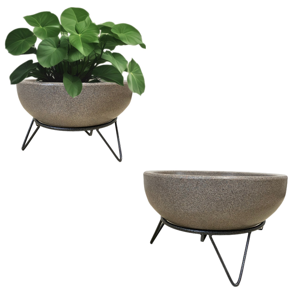 Suporte Rasteiro Vaso De Chão Bacias De Plantas Aramado 35cm