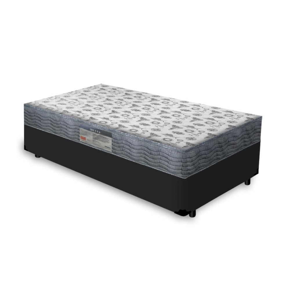 Cama Box com Colchão de Espuma D33 Ortobom ISO 100 Solteiro 88cm