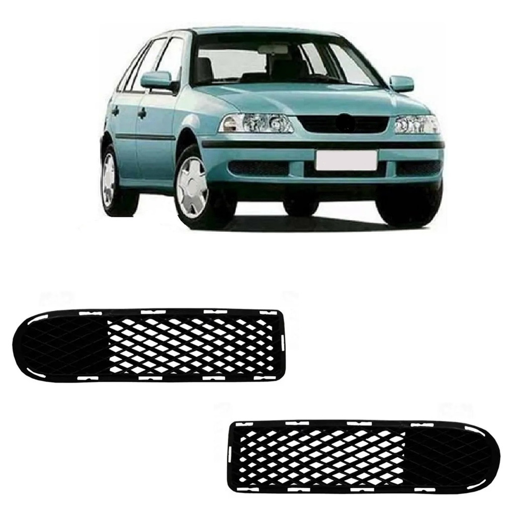 Par Grade Para-choque Sem Furo Gol G3 Fase 1 Preto Lados Direito - Passageiro E Esquerdo - Motorista em Oferta na Shopee