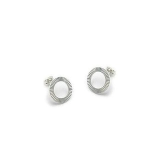 Brinco Feminino de Prata 925 Redondo Vazado Diamantado