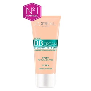 Base Facial BB Cream L'Oreal Efeito Matte 5 em 1 Clara FPS50 30ml em Oferta na Shopee