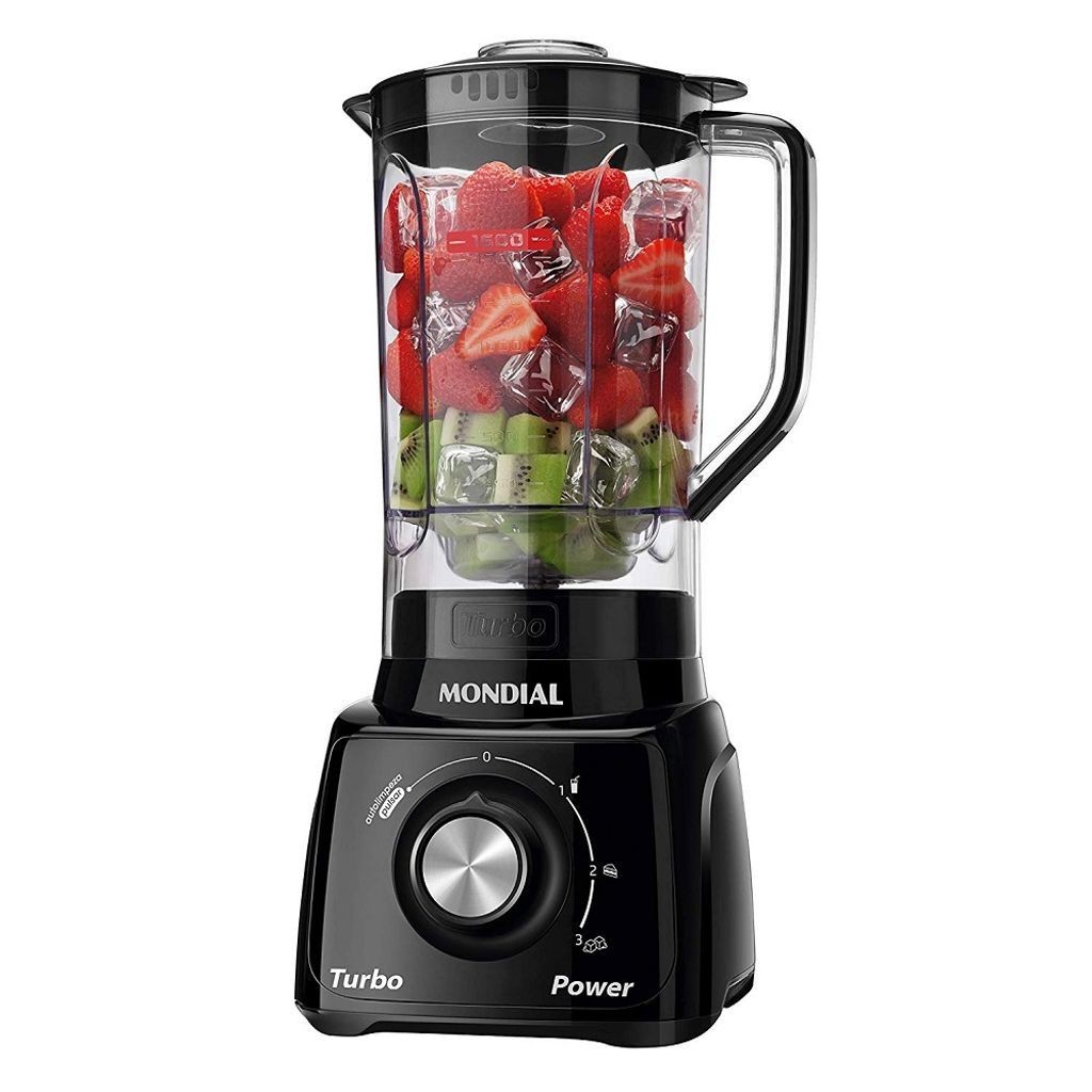 Liquidificador Turbo 3 Velocidades Preto 127v - Mondial em Oferta na Shopee