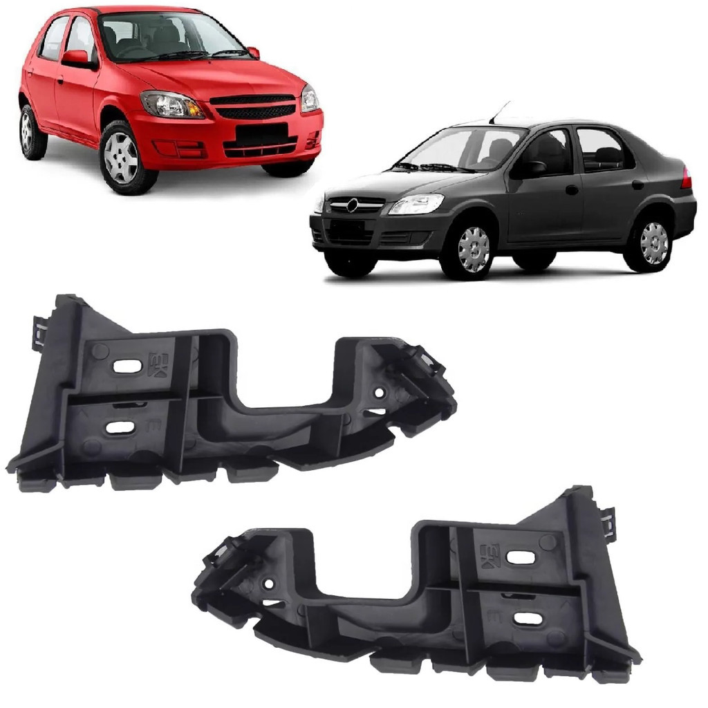 Par Suporte Guia Parachoque Dianteiro Celta Prisma 2007 2008 2009 2010 2011 2012 2013 2014 2015 2016