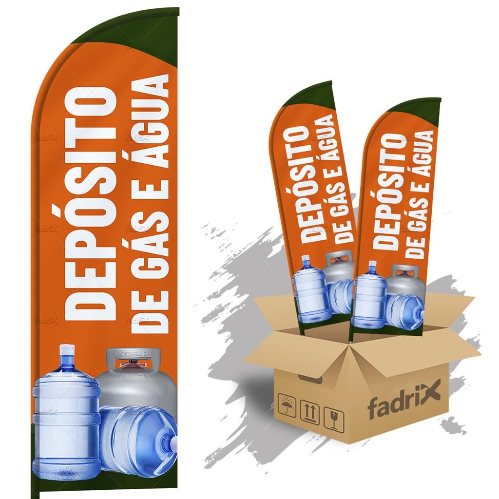 Wind Banner 3mt Deposito de Gas e Agua Completo Kit C/ 2unds