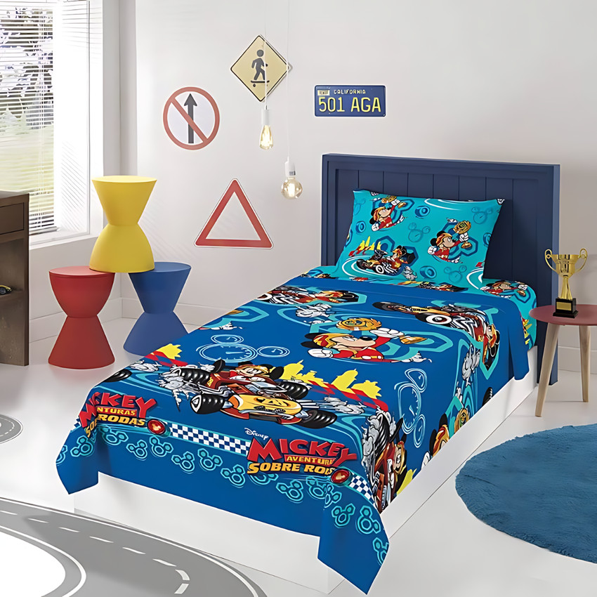 Jogo de Cama Solteiro Microfibra 3 Peças Estampado Infantil