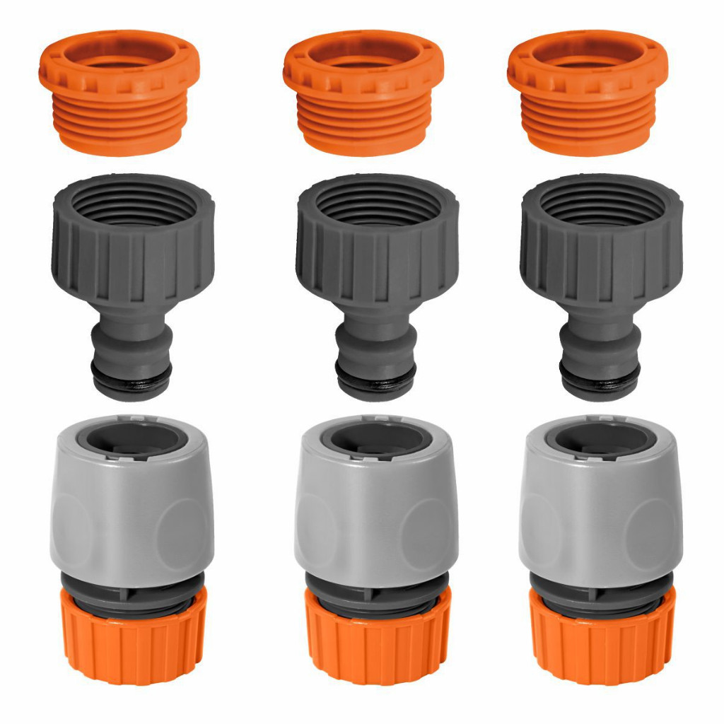 Kit 3 Engates Rápido + 3 Bico Torneira Adaptador 1/2 Ou 3/4 em Oferta na Shopee