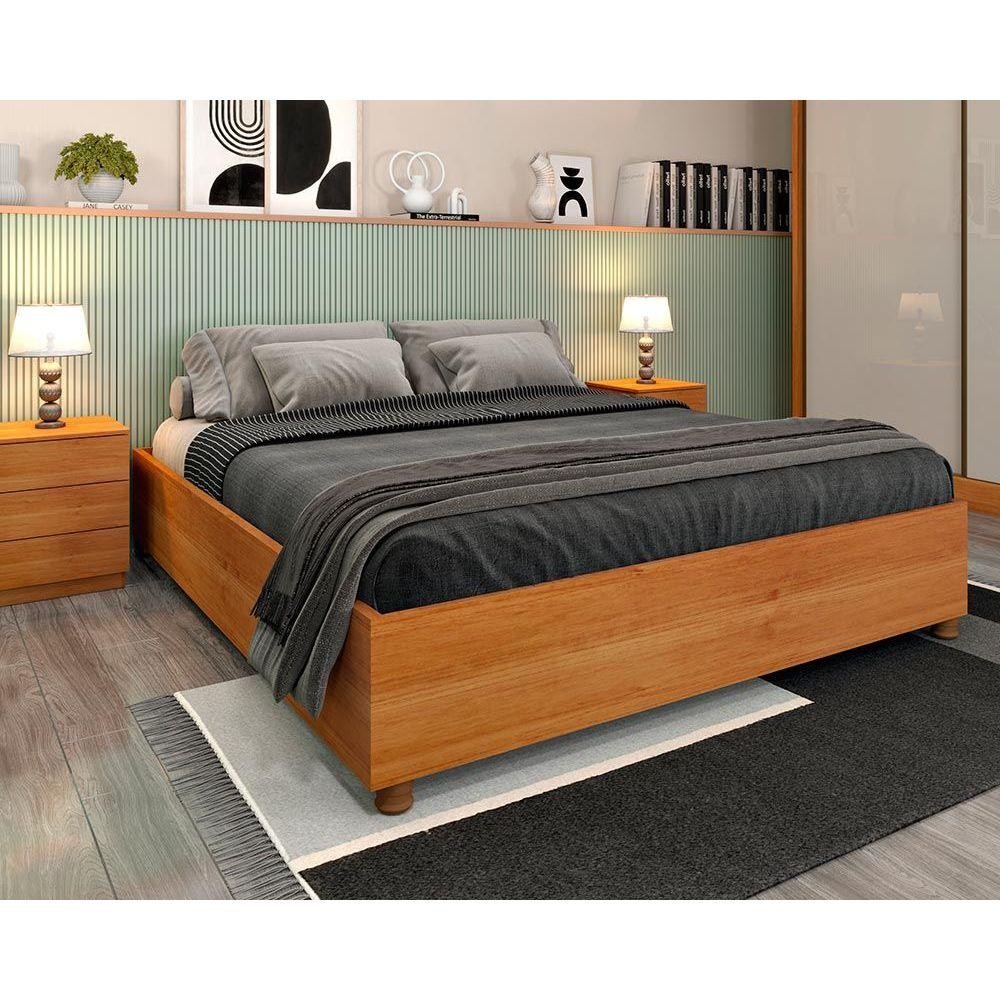 Cama de Casal de Mônaco Cinamomo - Tcil Móveis - Home & Living