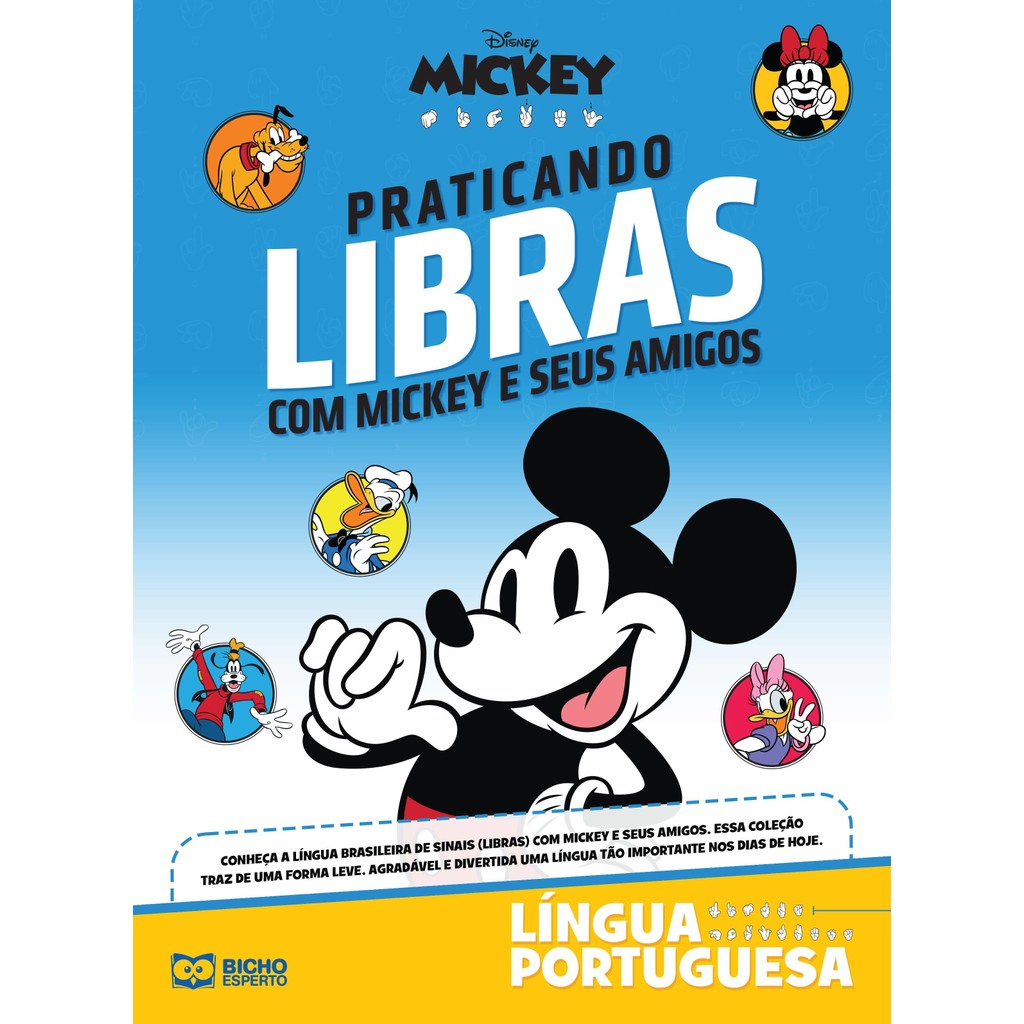 Praticando Libras com Mickey Disney: Português