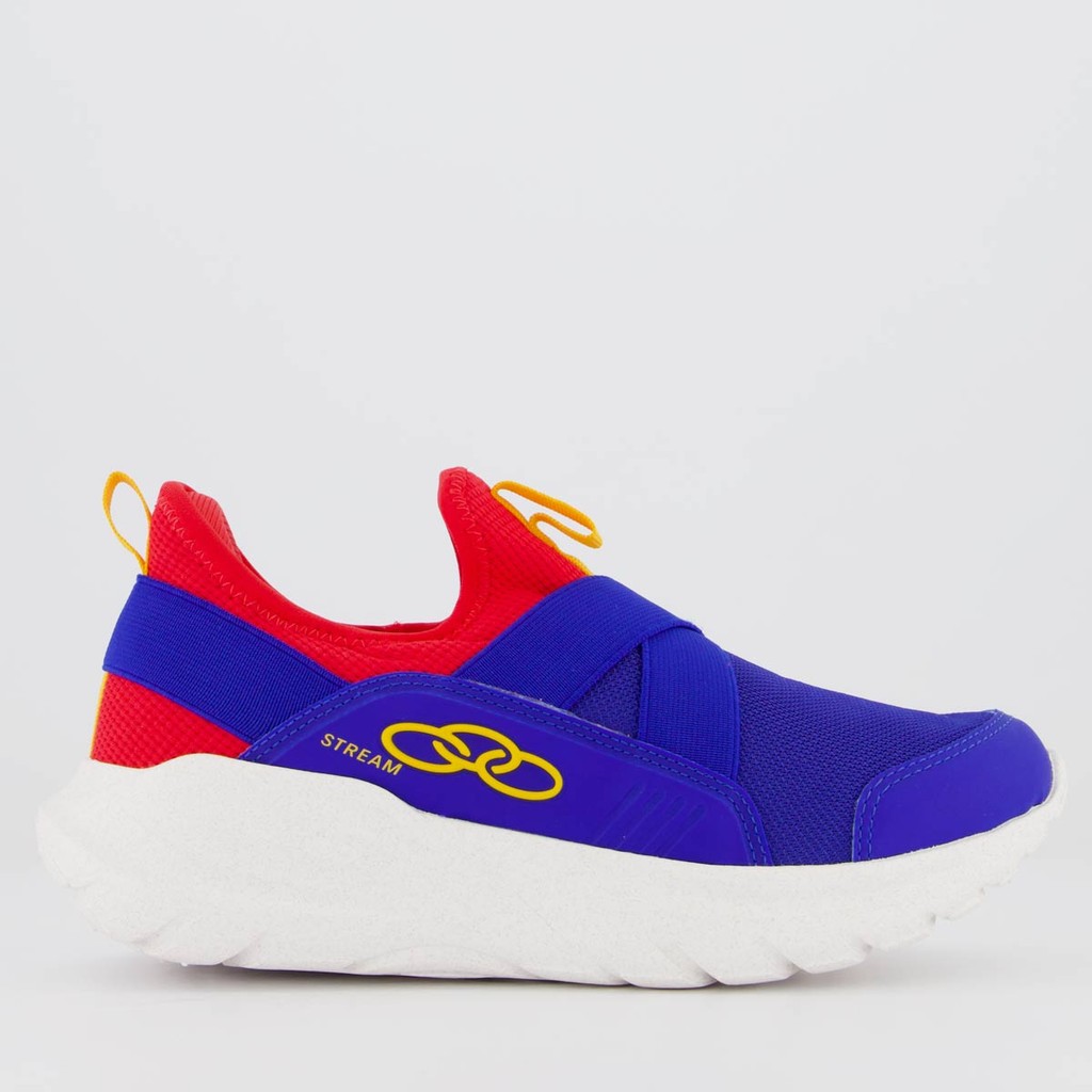 Tênis Olympikus Stream Juvenil Azul e Vermelho em Oferta na Shopee