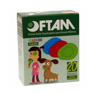 Protetor Ocular Oftam Pequeno Colorido 20 Unidades em Oferta na Shopee