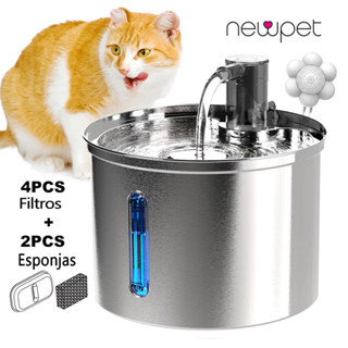 (múltipla escolha) Newpet 3L Sensor Distribuidor Inteligente De Água Para Cães E Gatos Aço - BIVOLT em Oferta na Shopee