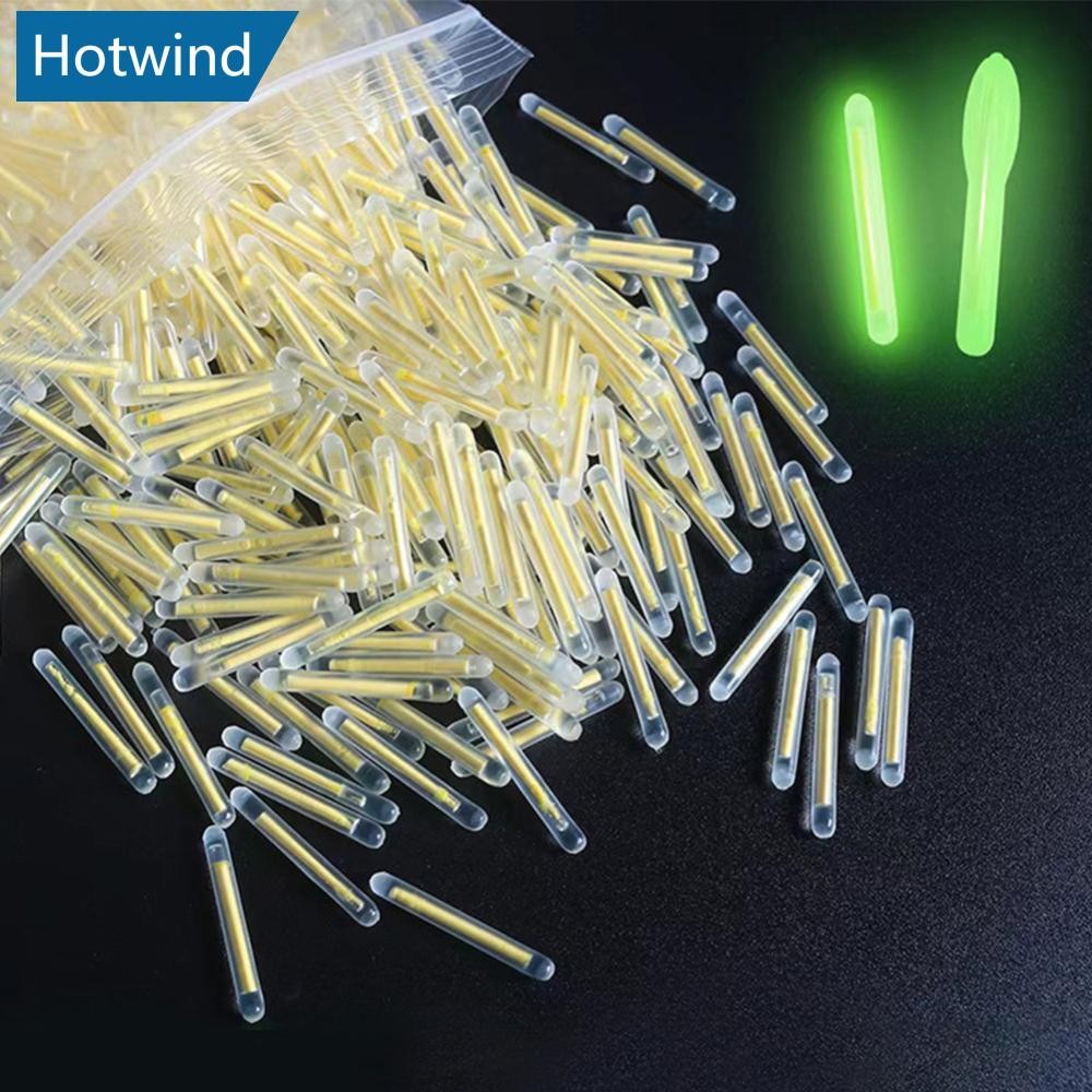 HW 50PCS/100PCS Lote 2,2-4,5mm Luzes De Haste Flutuante De Pesca Noturna Leve Bastão Luminoso Escura Fluorescente Útil K5T6