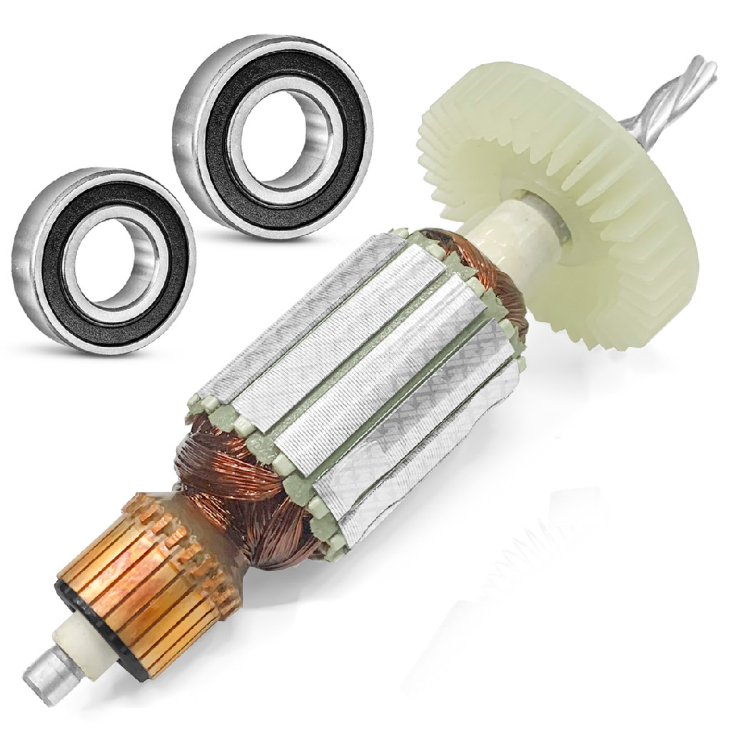 Induzido e Rolamentos Compatível Furadeira Hp1630 1631 220v