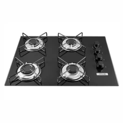 Cooktop a Gas 4 Bocas Stelar Nivus Preto Bivolt