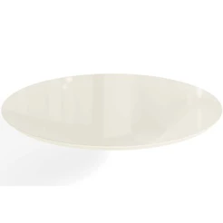 Tampo Mesa Sala de Jantar Madeirado c/Vidro TA43 Redondo 105cm Off White - Kappesberg