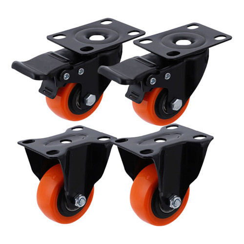 4 Rodinha Rodízio Roda Reforçada Com E Sem Trava 50mm 400kg - Home & Living
