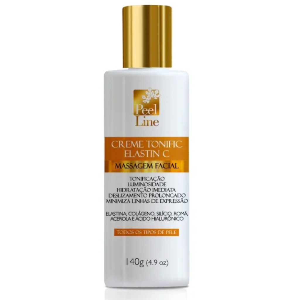 Creme Facial Tonific Elastin C Massagem Facial Peel Line 140g