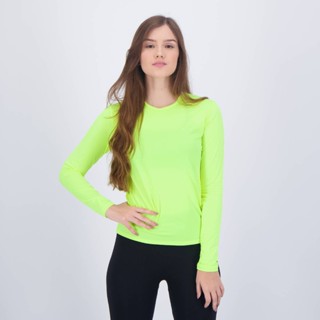Camiseta Selene UV50+ Manga Longa Feminina Verde em Oferta na Shopee
