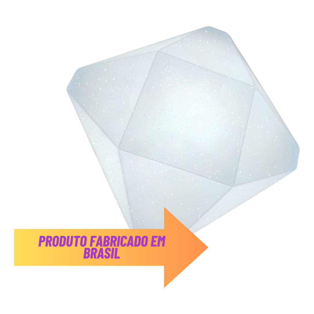 Plafon Led 23x23 Luminaria Borda Infinita 3000 Branco Quente