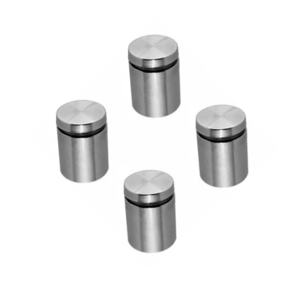Kit 4 Prolongadores Espaçadores de Inox Para Placa de Vidro Acrílico e Espelho Suporte de Parede