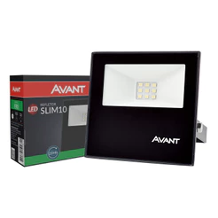 Refletor Led Slim 10w Luz Verde Bivolt Ip65 Avant