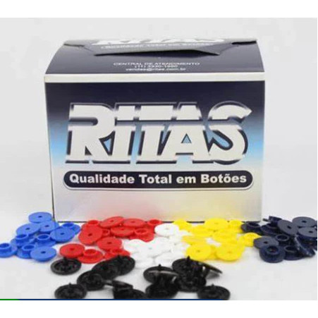 Botão De Pressão Ritas 12mm 50 Und em Oferta na Shopee