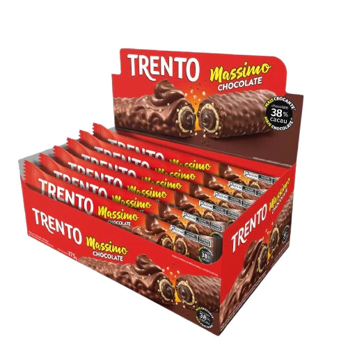 Chocolate Trento Massimo Chocolate 38% Com 15 Unidades De 25g — imagem 1