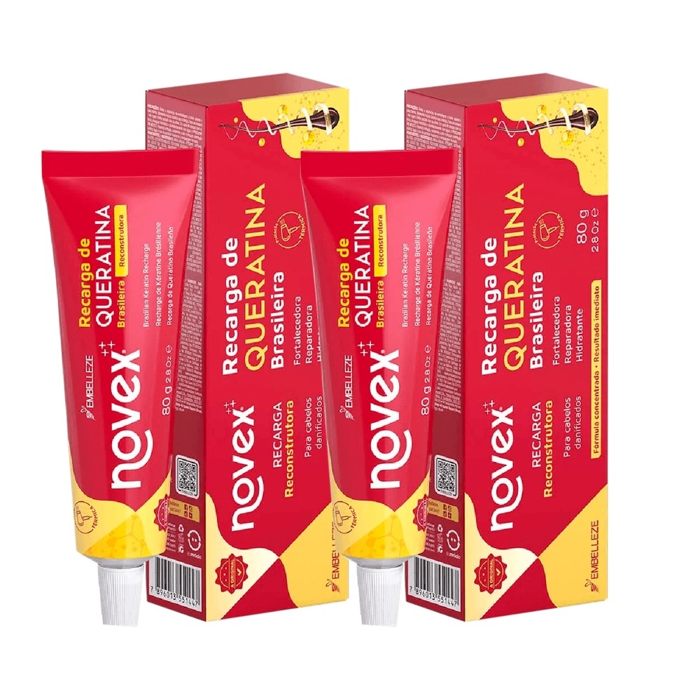 Kit 2 und Reconstrutor Novex Recarga De Queratina 80g