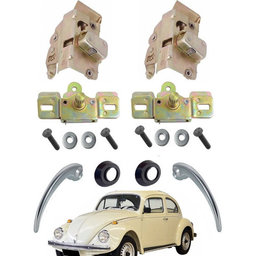 Kit Macaneta + Fechadura + Comando + Haste Porta Fusca At 77