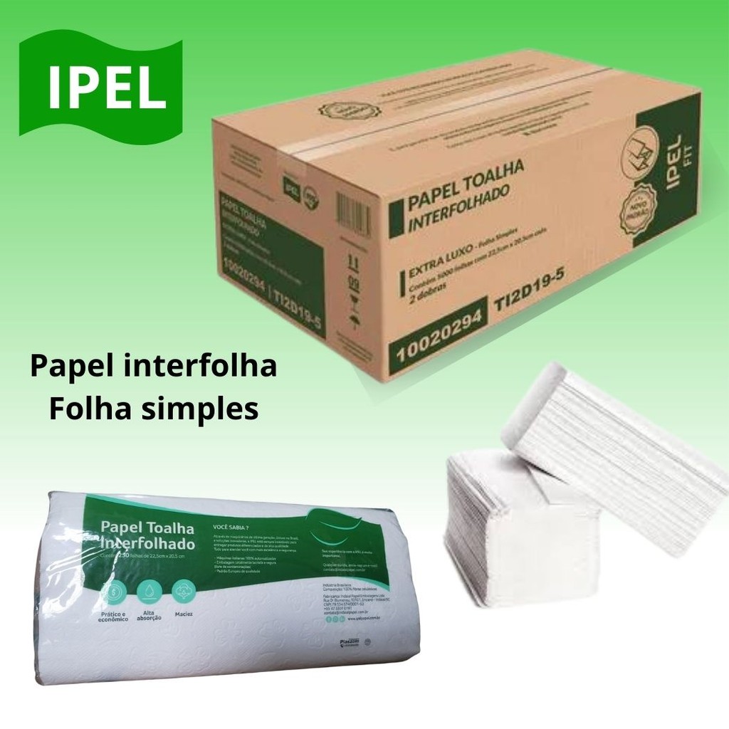 Papel Interfolha Folha Simples Para Mão 2000 Folhas Alta Qualidade Hospital Restaurante Residencia em Oferta na Shopee