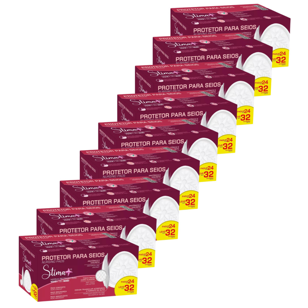 KIT 288 UNIDADES DE PROTETOR ABSORVENTE PARA SEIOS STIMA +