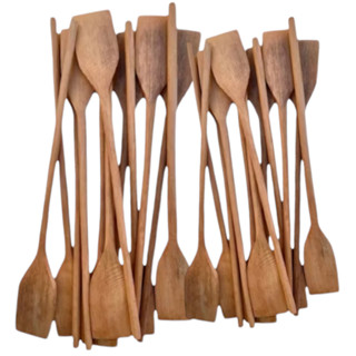 COLHER DE PAU PÁ (MADEIRA)KIT C/10 em Oferta na Shopee