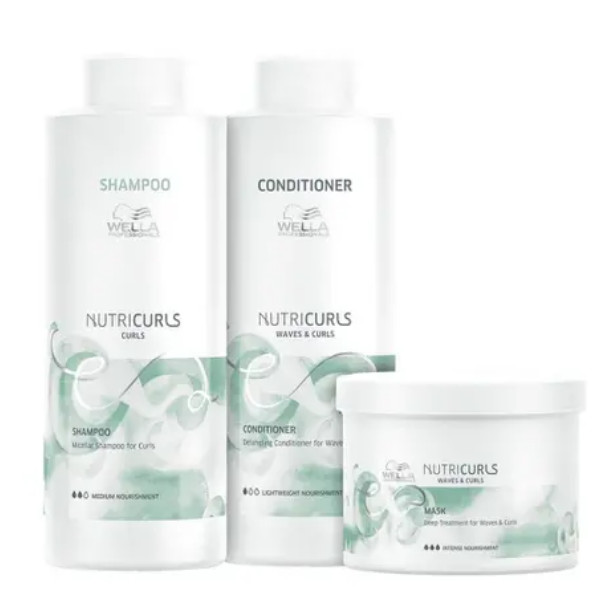 Wella Professionals Nutricurls Salon Trio (3 Produtos) em Oferta na Shopee