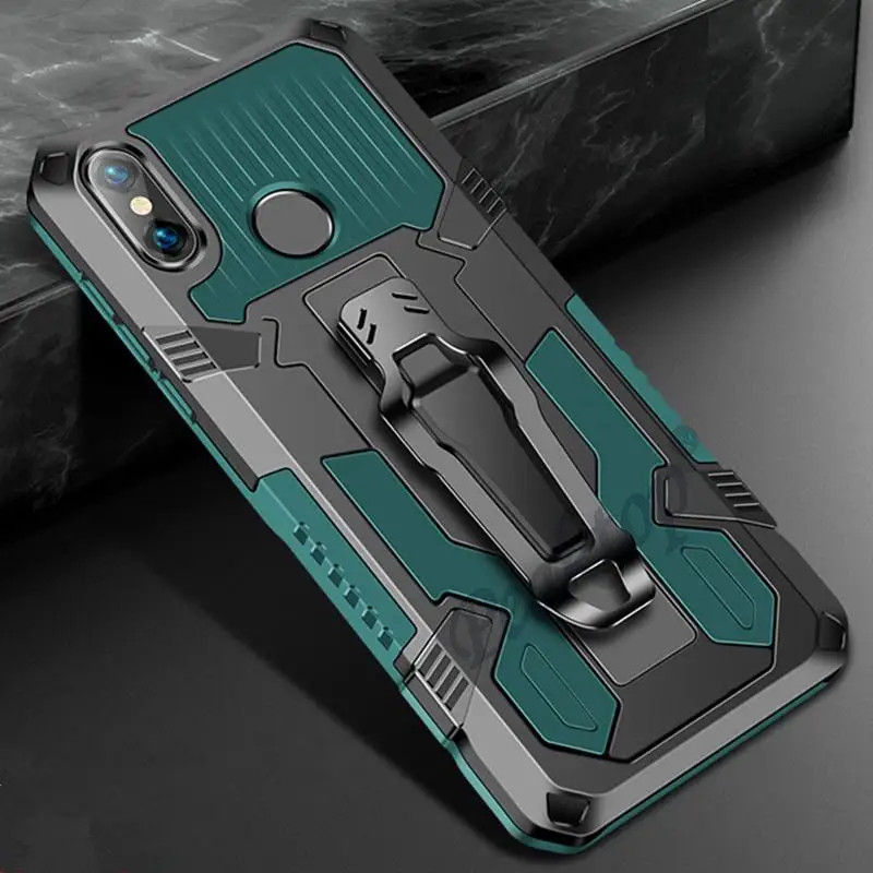 Para Xiaomi Redmi Nota 5 5A 6 7 PRO 8 8A 6 6A 7A 9 9A 9C 10X Armadura Suporte Cinto Clipe Cobre Caso À Prova De Choque