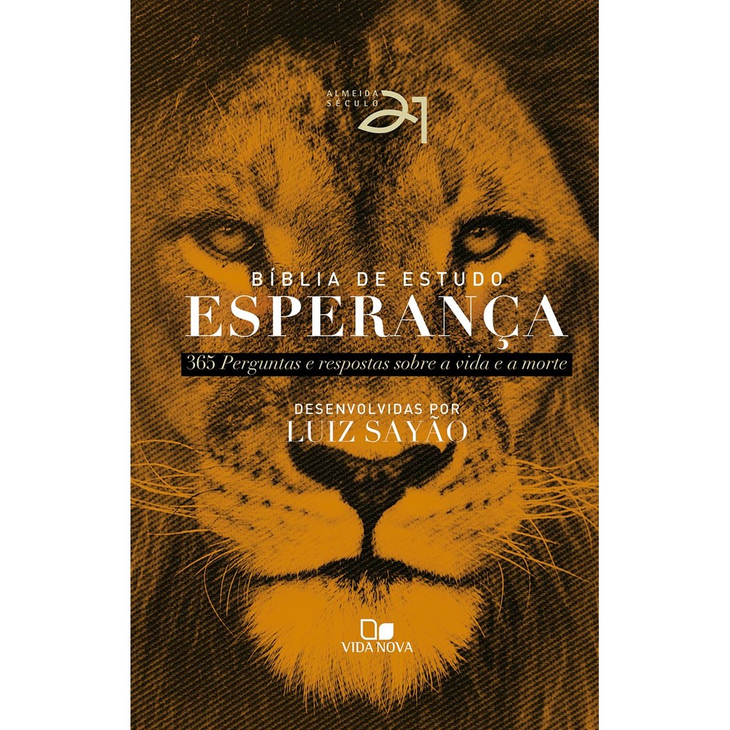Bíblia de Estudo Esperança | A21 | 365 Perguntas e Respostas Sobre a Vida e a Morte | Capa Dura | Leão em Oferta na Shopee