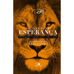 Bíblia de Estudo Esperança | A21 | 365 Perguntas e Respostas Sobre a Vida e a Morte | Capa Dura | Leão
