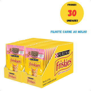 KIT COM 2 CAIXAS DE FIRSKIES FILHOTE CARNE AO MOLHO 85G em Oferta na Shopee