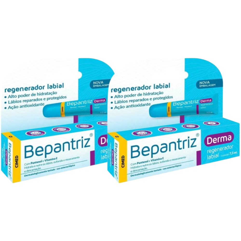 Kit 2 Unidades Bepantriz Labial Com 7,5ml - CIMED em Oferta na Shopee