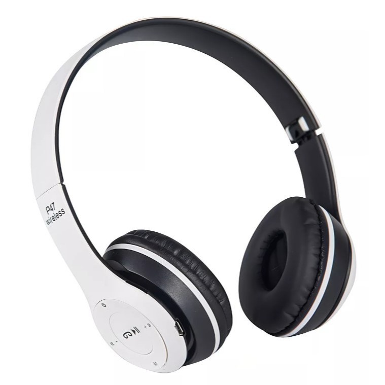 Fone de Ouvido P47 Headphone Sem Fio Estéreo Bluetooth Wireless Micro Sd 5.0 Dobrável Com Microfone Regulável.