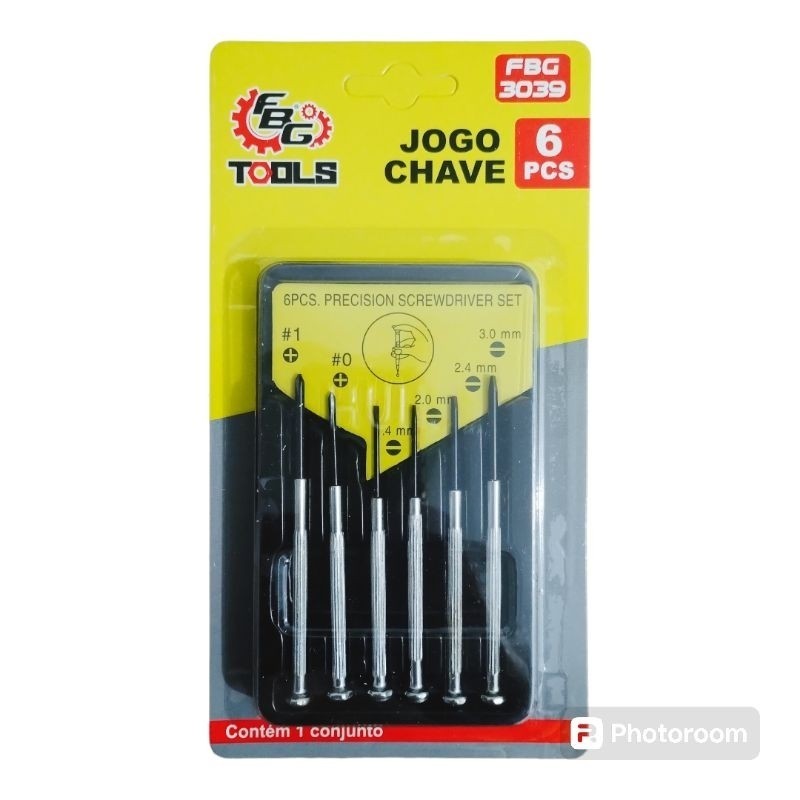 Kit Ferramentas 6 Chaves Precisão Celular Manutenção Reparo Fenda Philips kit Jogo Chave Precisão 6