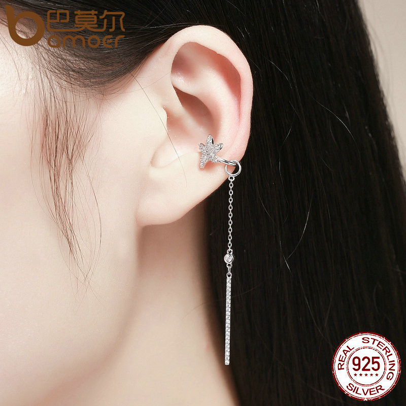 Brincos Bamoer S925 Design Simples Presentes De 1 Peça Para Mulheres - Fashion Accessories