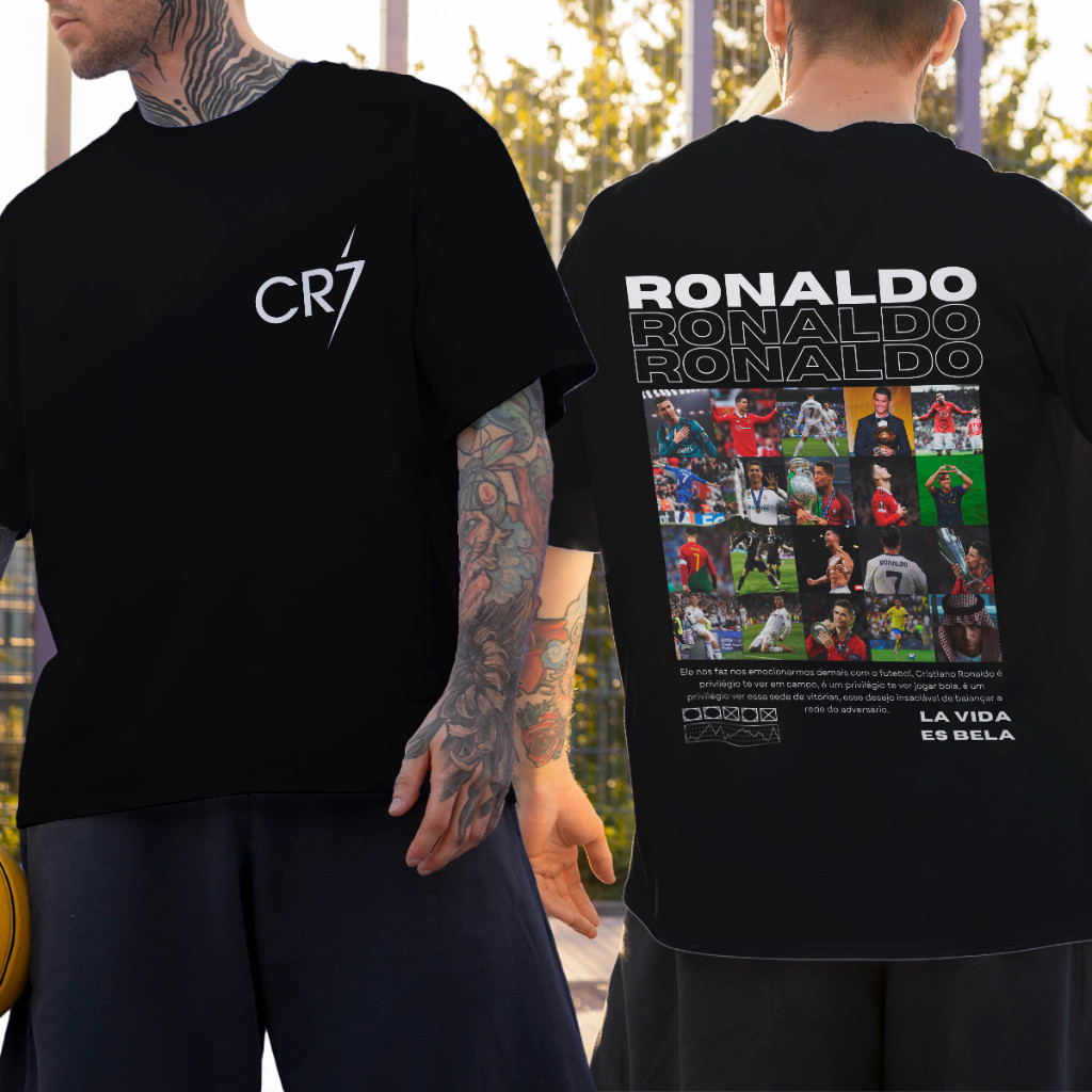 Camiseta Basica Camiseta Cristiano Ronaldo Cr7 Robozão Personalizada Unissex
