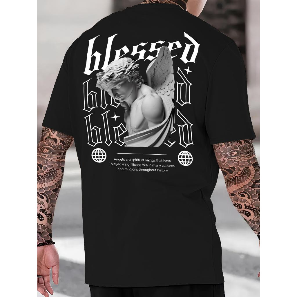 Camiseta Streetwear 16 ao GG Unissex Blessed Camisa Algodão 26.1 Premium em Oferta na Shopee