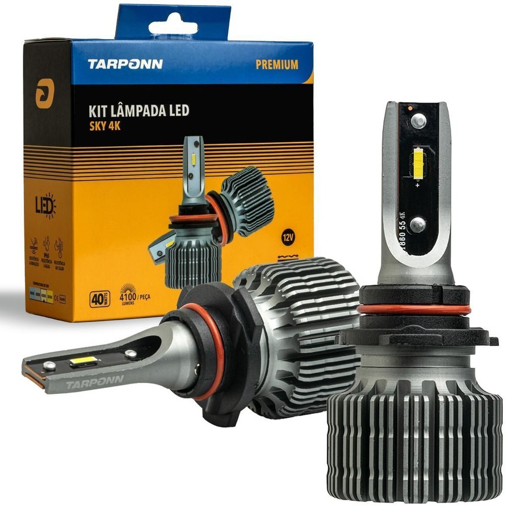 Kit Lâmpada Led Sky Hb4 40w 8200lm 4k Branco Neutro Tarponn em Oferta na Shopee