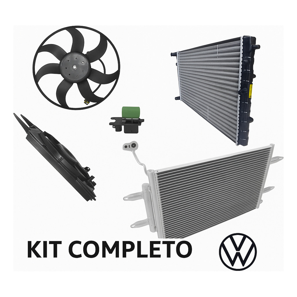 Kit Completo Radiador Condensador E Ventoinha Vw em Oferta na Shopee