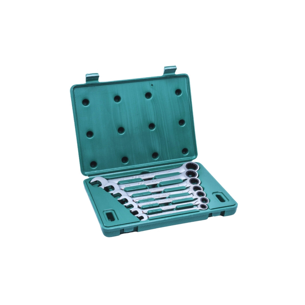 Jogo de Chaves Combinadas com Catraca SATA – 7 Peças (Polegadas) | ST09023SJ