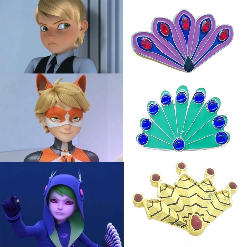 Anime Pavão Concha Bay Menina Reddy Colar Felix Broche Periférico Pinos Brilhante Cristal Incrustado Metal Emblema Roupa em Oferta na Shopee